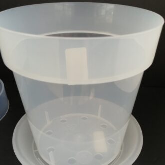Vaso Tondo 15cm Trasparente con fori