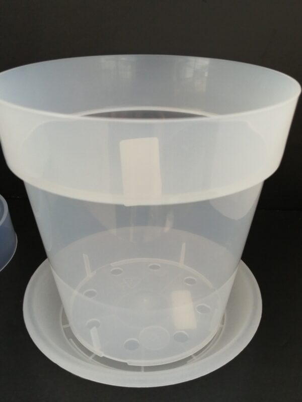 Vaso Tondo 15cm Trasparente con fori