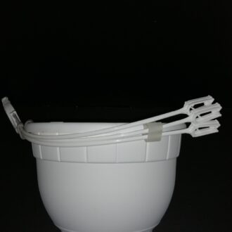 Vaso Basket cm 14 plastica color bianco