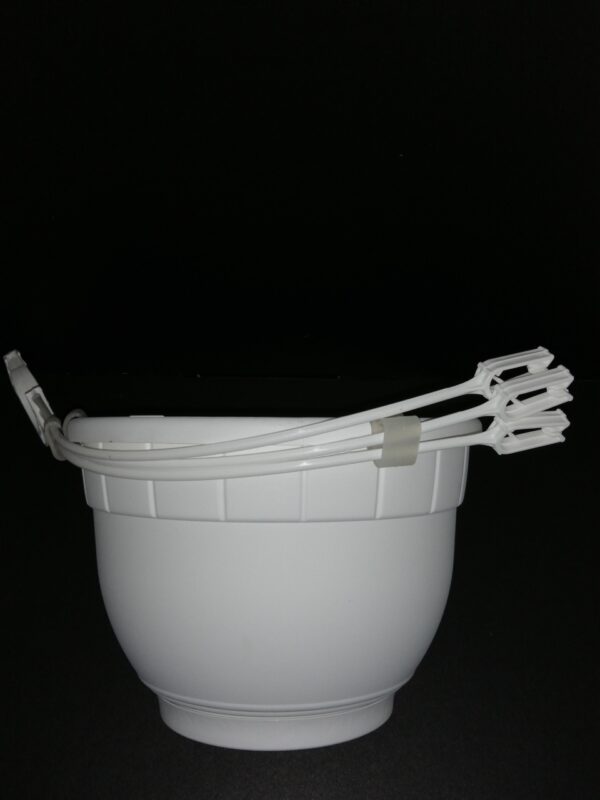 Vaso Basket cm 18 plastica color bianco