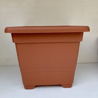 Vaso quadrato cm 20 rosso mattone